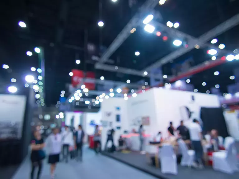 Exhibition hall blurred image 